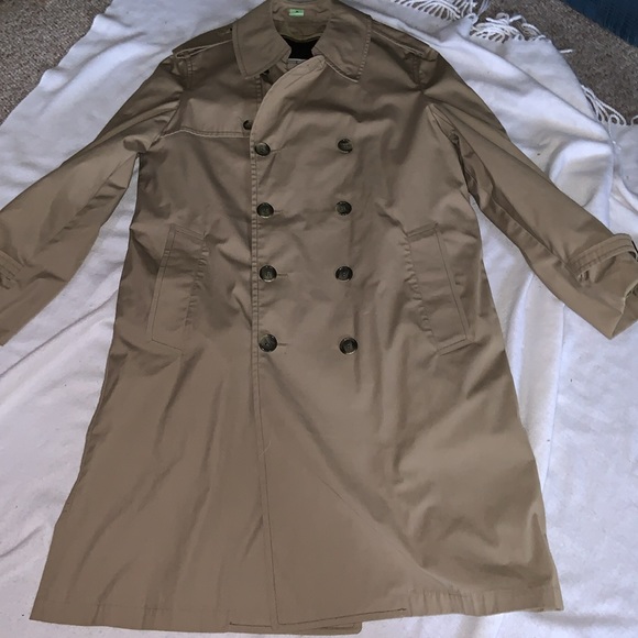 London Fog Maincoats trench coat double breasted with fleece liner 36 SHORT TAN - Picture 12 of 14